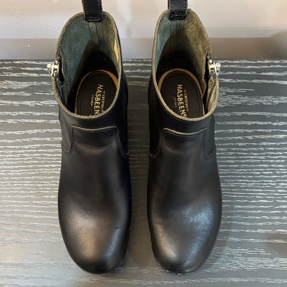 Swedish Hasbeens Zip It Emy Ankle Boots - Picture 4 of 9